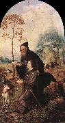 Jan Gossaert Mabuse St Anthony with a Donor oil painting on canvas